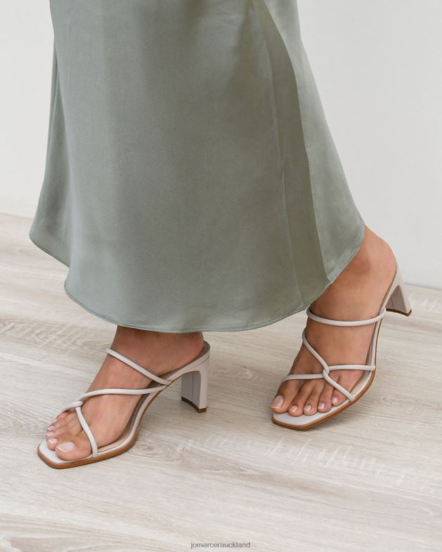 Jo Mercer Bone Leather Novi mid heel sandals Footwear 4624235