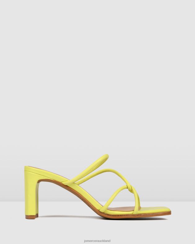 Jo Mercer Citrus Yellow Leather Novi mid heel sandals Footwear 4624271