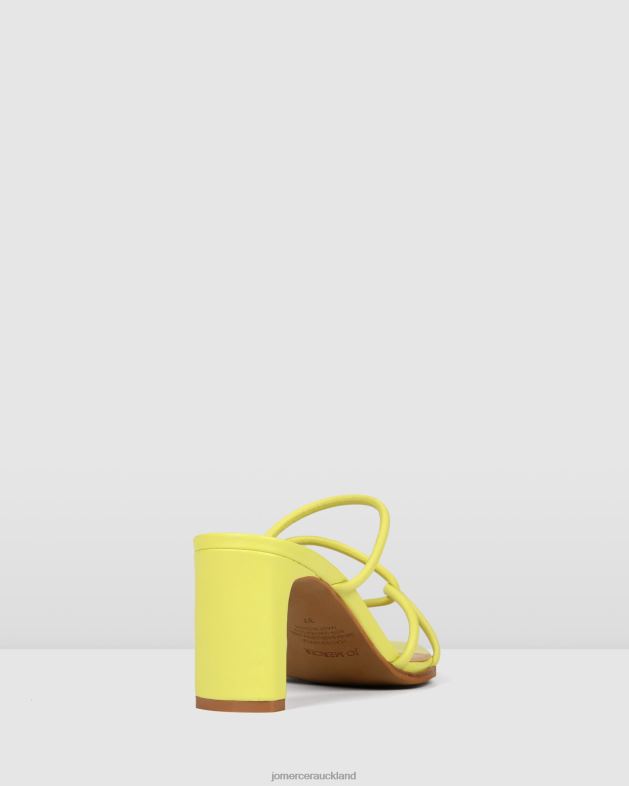 Jo Mercer Citrus Yellow Leather Novi mid heel sandals Footwear 4624271