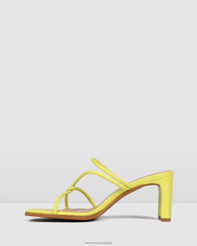 Jo Mercer Citrus Yellow Leather Novi mid heel sandals Footwear 4624271