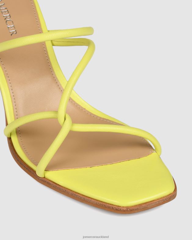 Jo Mercer Citrus Yellow Leather Novi mid heel sandals Footwear 4624271