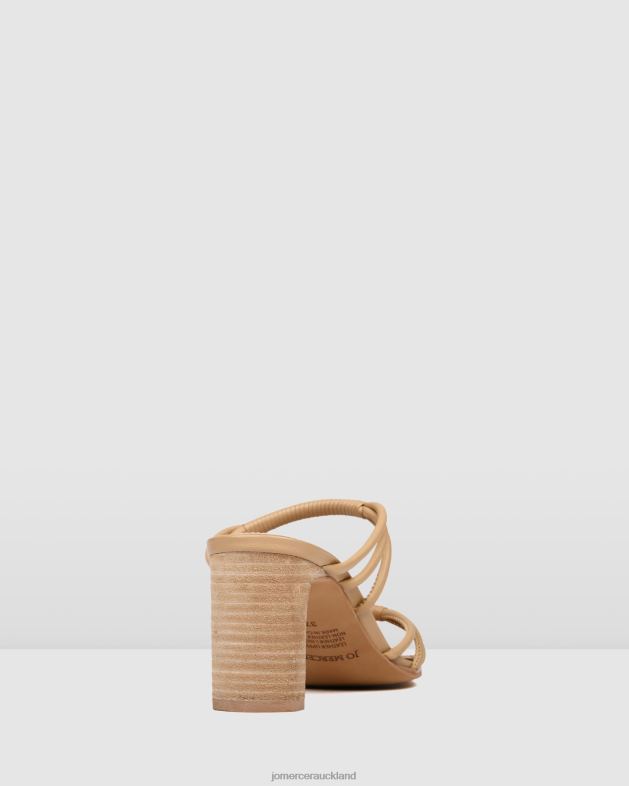 Jo Mercer Natural Leather Nyla mid heel sandals Footwear 4624258