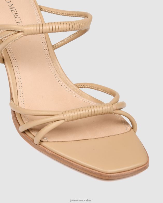 Jo Mercer Natural Leather Nyla mid heel sandals Footwear 4624258