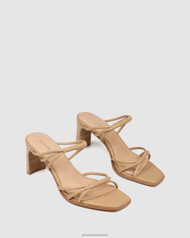 Jo Mercer Natural Leather Nyla mid heel sandals Footwear 4624258