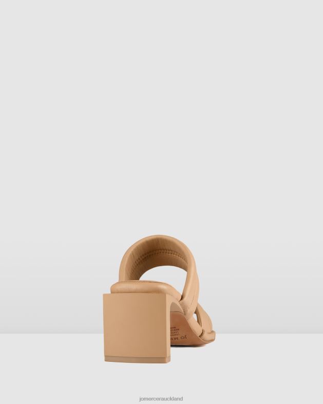 Jo Mercer Natural Leather Quincy mid heel sandals Footwear 4624260