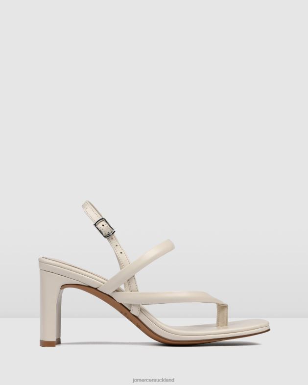 Jo Mercer Off White Leather Amaia mid heel sandals Footwear 4624264