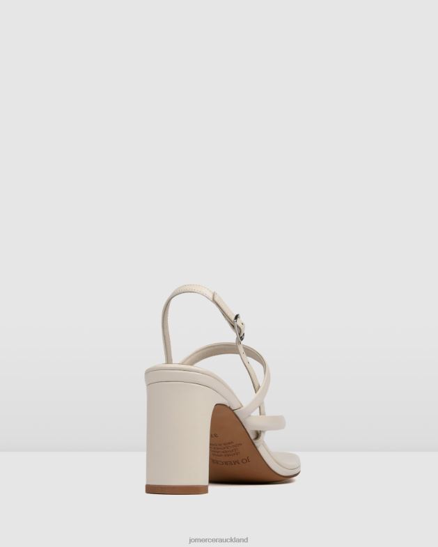 Jo Mercer Off White Leather Amaia mid heel sandals Footwear 4624264