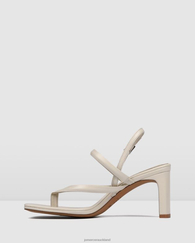 Jo Mercer Off White Leather Amaia mid heel sandals Footwear 4624264
