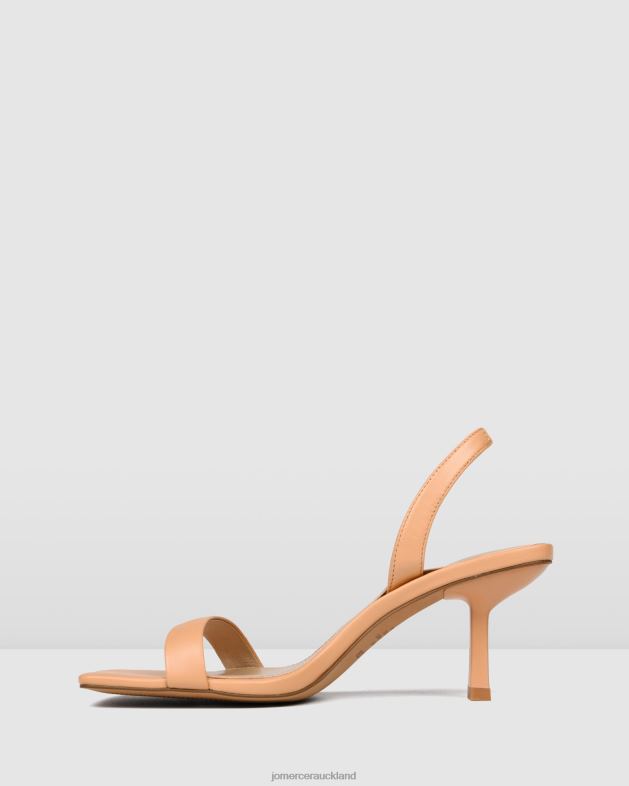Jo Mercer Papaya Leather Diya mid heel sandals Footwear 4624270