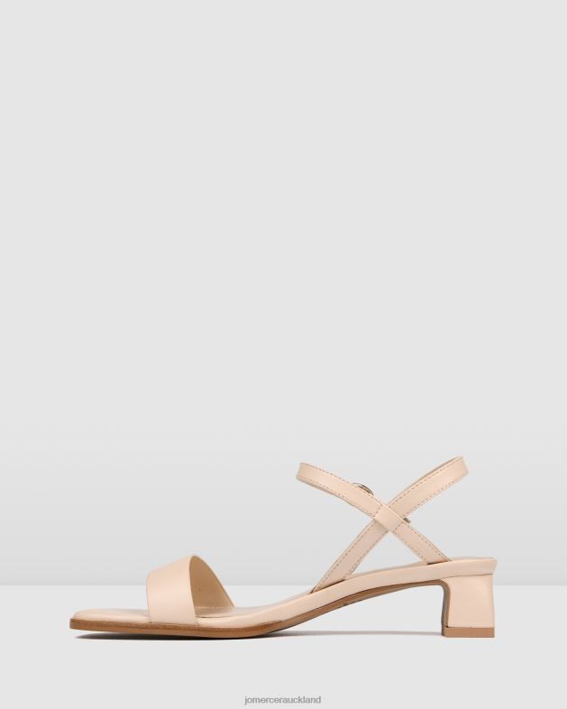 Jo Mercer Powder Pink Leather Reina mid heel sandals Footwear 4624273