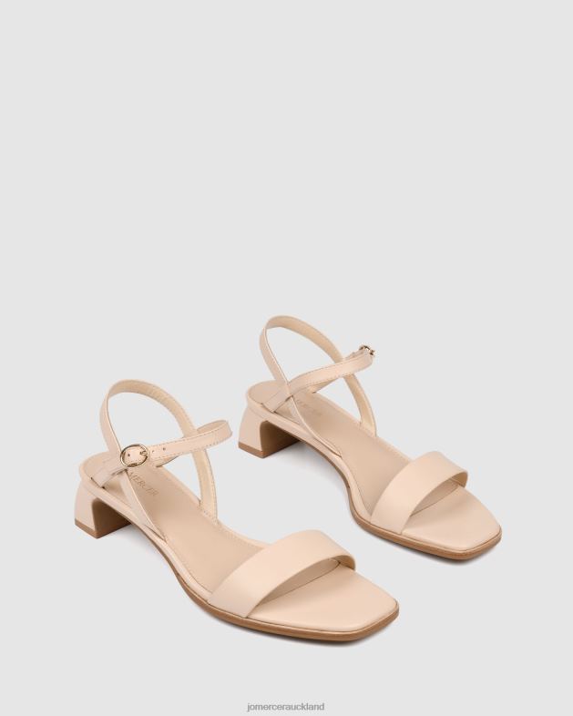 Jo Mercer Powder Pink Leather Reina mid heel sandals Footwear 4624273