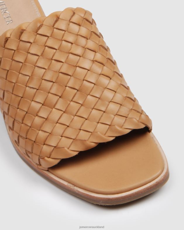 Jo Mercer Tan Leather Whaler mid heel sandals Footwear 4624243