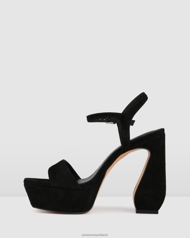 Jo Mercer Black Suede Delphina high heel platform sandals Footwear 4624291