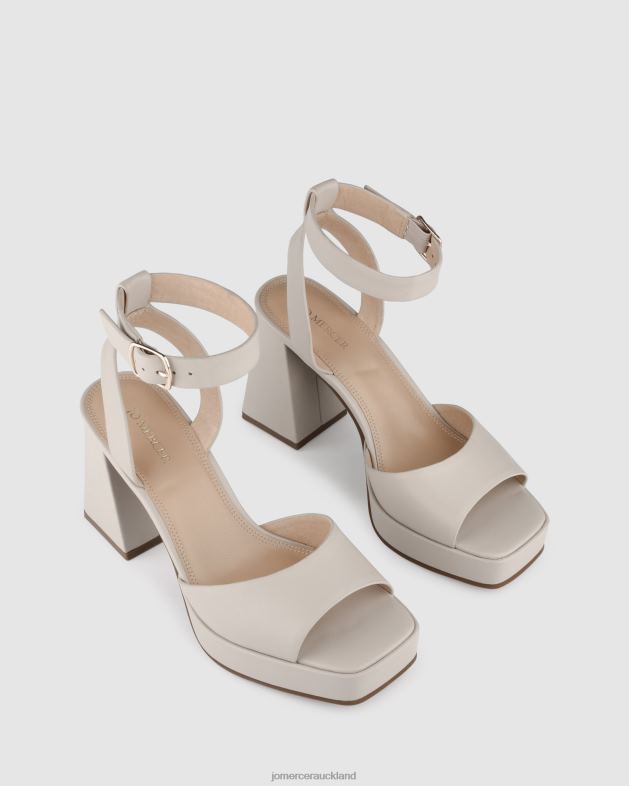Jo Mercer Bone Leather Samantha high heel platform sandals Footwear 4624290