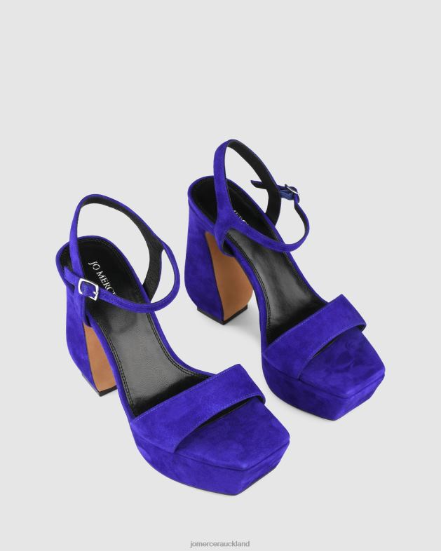 Jo Mercer Ultra Violet Suede Delphina high heel platform sandals Footwear 4624292