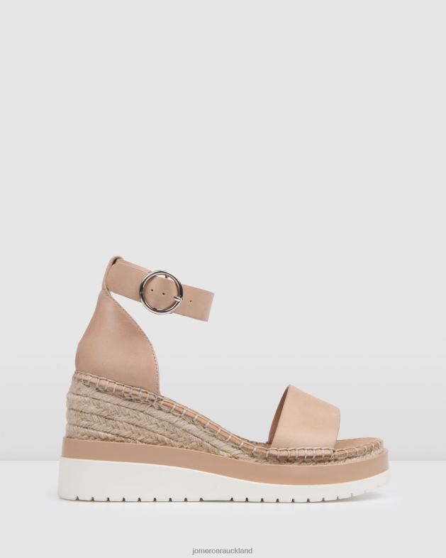 Jo Mercer Natural Leather Klume mid heel wedge espadrilles Footwear 4624252
