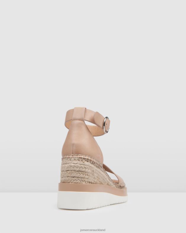 Jo Mercer Natural Leather Klume mid heel wedge espadrilles Footwear 4624252