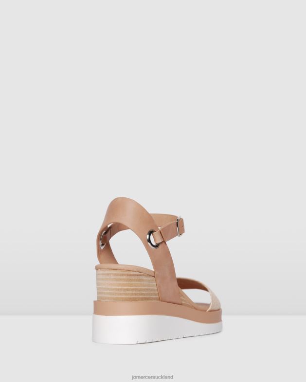 Jo Mercer Natural Raffia Kenzie mid heel wedges Footwear 4624247