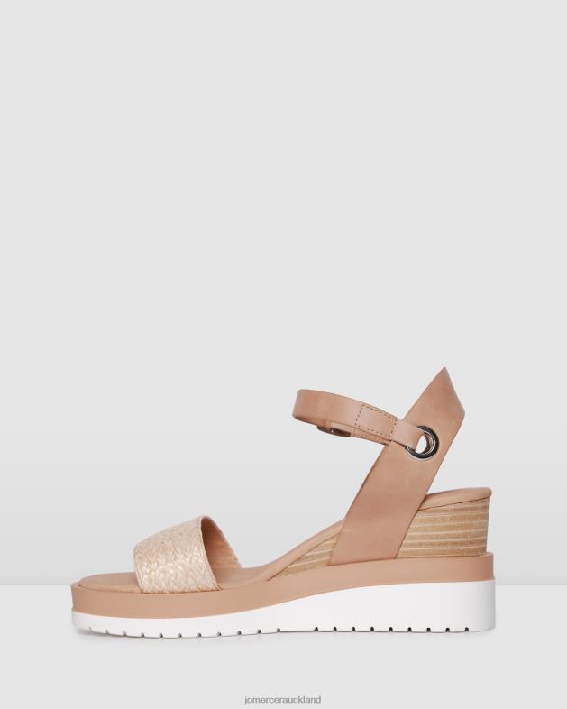 Jo Mercer Natural Raffia Kenzie mid heel wedges Footwear 4624247