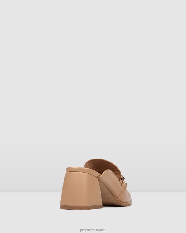 Jo Mercer Beige Leather Darius mid heel mules Footwear 4624222