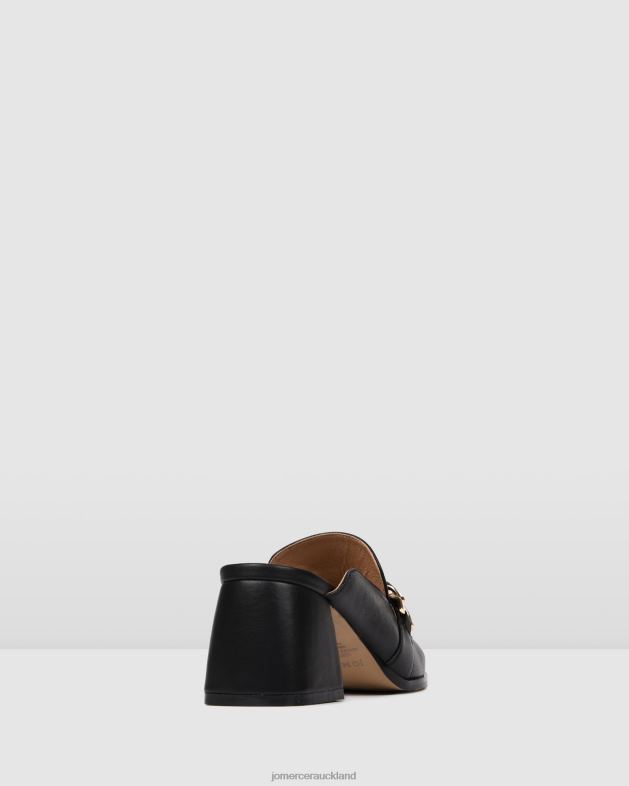 Jo Mercer Black Leather Darius mid heel mules Footwear 4624221