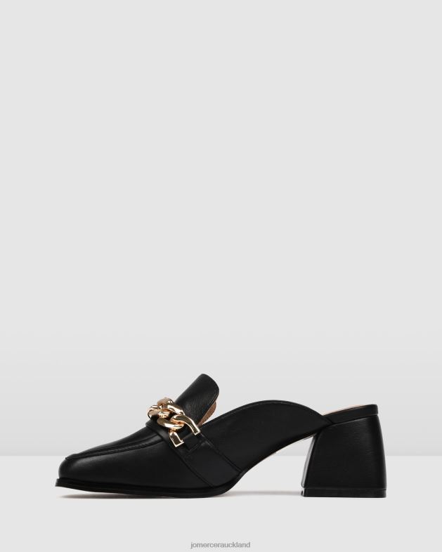 Jo Mercer Black Leather Darius mid heel mules Footwear 4624221