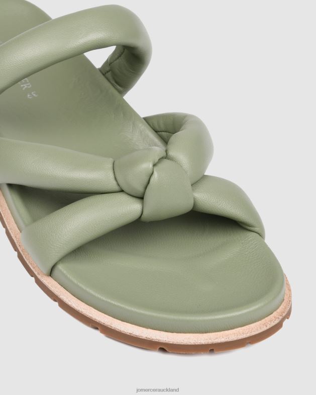 Jo Mercer Pistachio Green Leather Hillary flat slides Footwear 46242264
