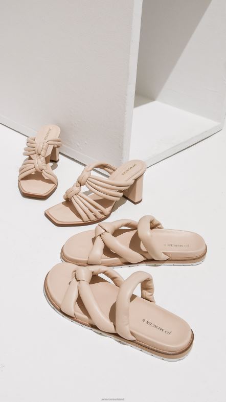 Jo Mercer Powder Pink Leather Hillary flat slides Footwear 46242265