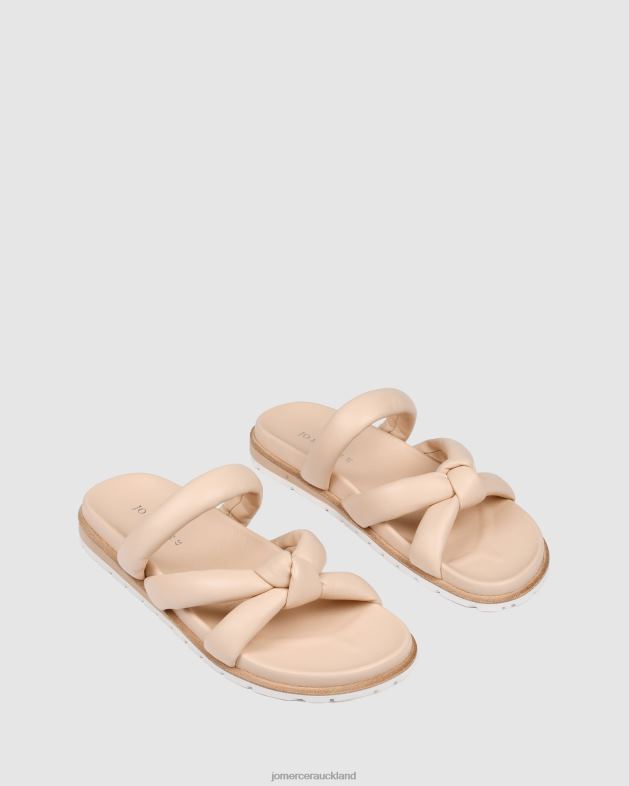 Jo Mercer Powder Pink Leather Hillary flat slides Footwear 46242265