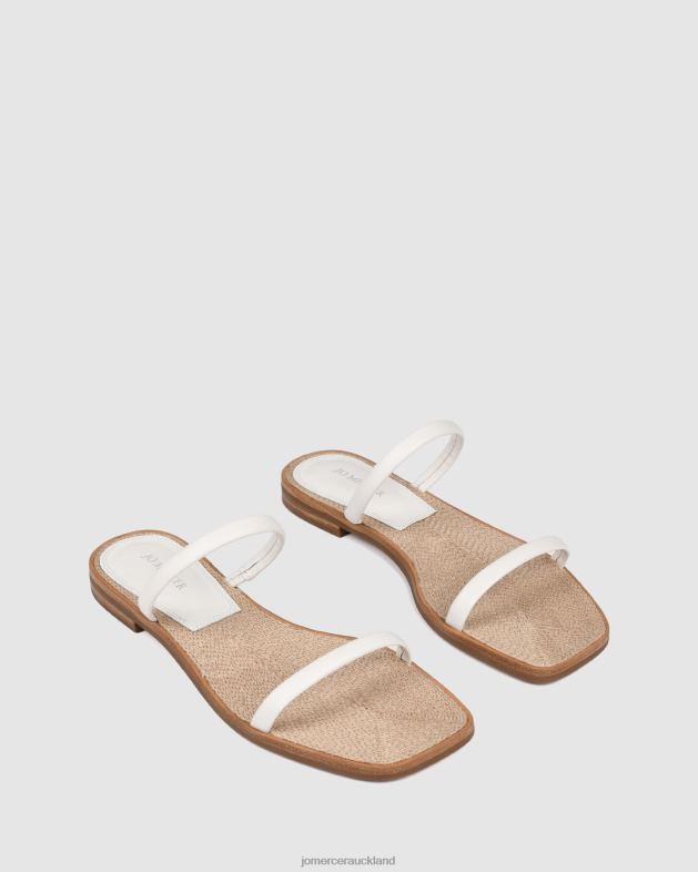 Jo Mercer White Leather Theodora flat slides Footwear 46242267