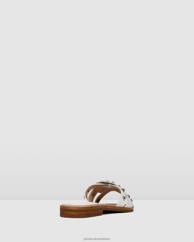 Jo Mercer White Leather Tori flat slides Footwear 46242258