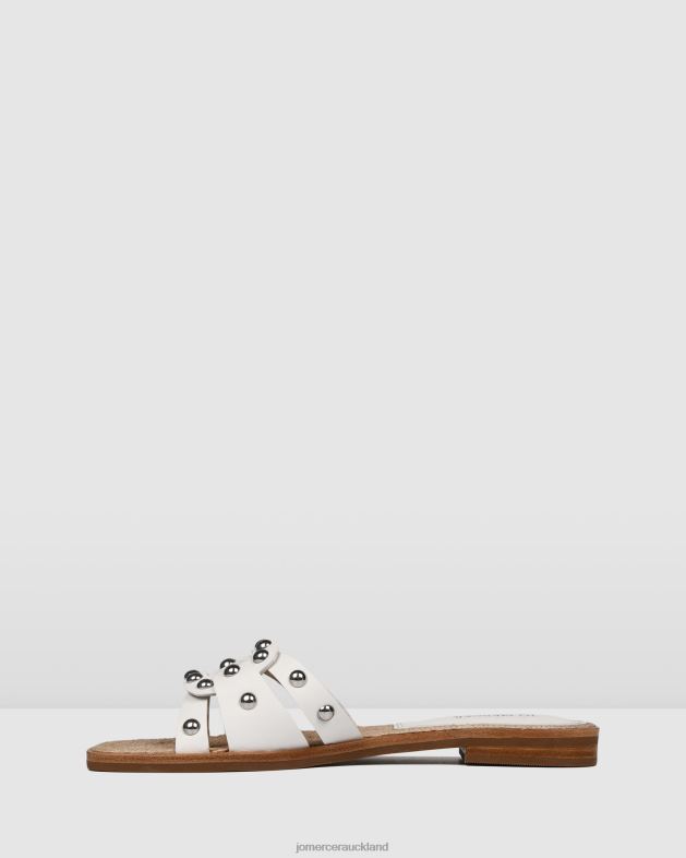 Jo Mercer White Leather Tori flat slides Footwear 46242258