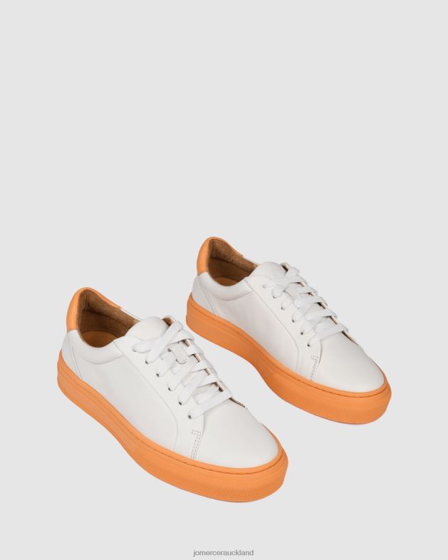 Jo Mercer White Soft Orange Leather Chaos sneakers Footwear 46242243