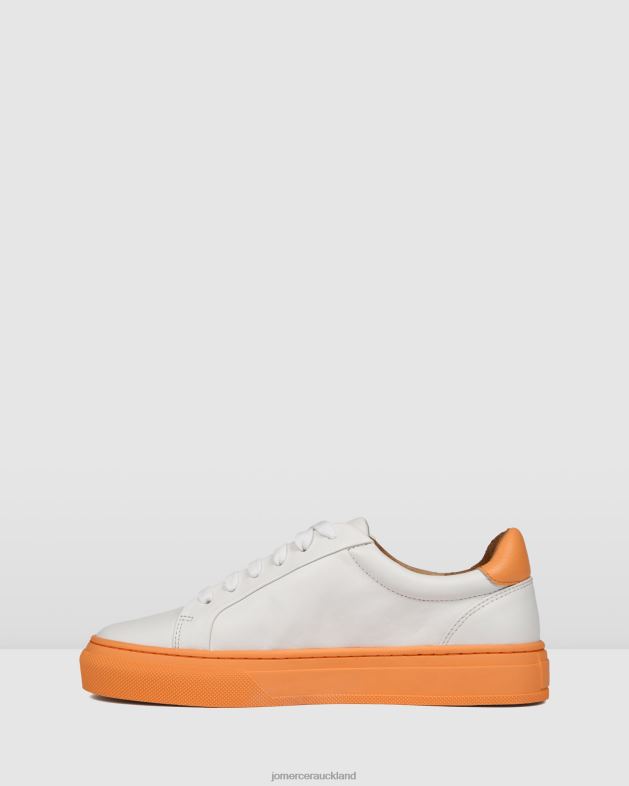 Jo Mercer White Soft Orange Leather Chaos sneakers Footwear 46242243