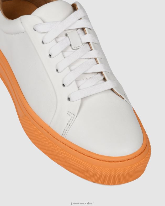 Jo Mercer White Soft Orange Leather Chaos sneakers Footwear 46242243