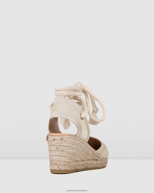 Jo Mercer Light Taupe Suede Adelfa mid heel wedge espadrilles Footwear 4624274