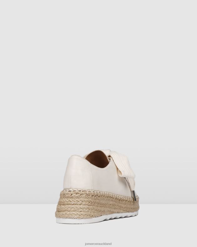 Jo Mercer White Leather Annie lace up wedge espadrilles Footwear 46242185